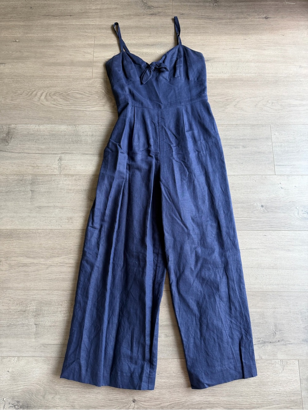 J. Crew Factory Navy blue linen blend romper - size 2